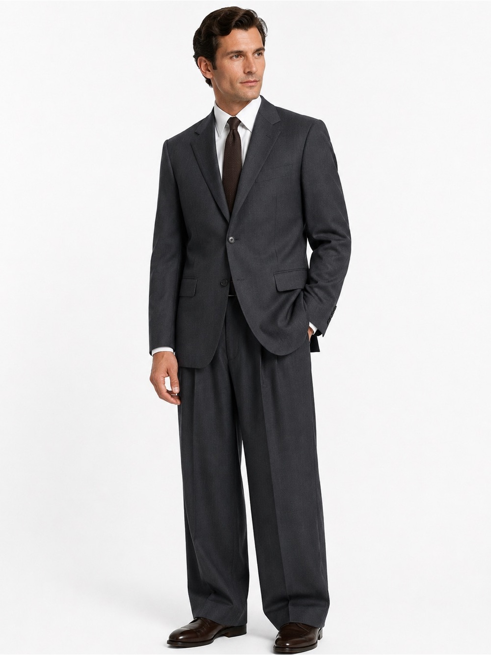 Hart Schaffner Marx Charcoal Gray Two-Piece Suit